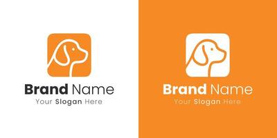Modern And Minimalist Pet Dog Logo With Clean And Sophisticated Design vector