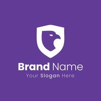 Modern Eagle Head Shield Logo Design Symbolizing Security Trust And Strong Protection vector