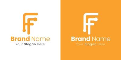 Simple Letter F Monogram Logo Design Concept with Clean Lines Style vector