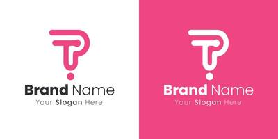 A Modern Minimalist Logo Featuring T and P Letters Design Elements vector