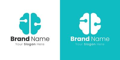 Modern Logo Design with Abstract Brain Concept for Innovation and Intelligence vector