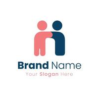 Human Connection Partnership Logo Design Symbolizing Teamwork and Collaboration for Success vector