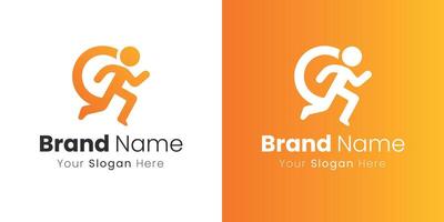 Running man with initial C logo design for a sports company vector