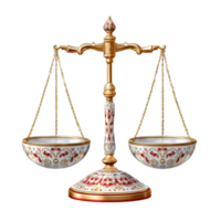 An image of a scale with two bowls on it png