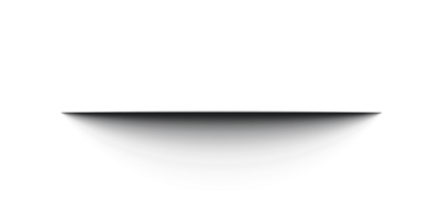 Black horizontal gradient shadow transparent effect with soft overlay on isolated background for design use png