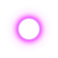 Neon purple glowing circular ring light effect isolated on transparent background for futuristic design png