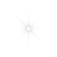White glowing starlight effect with sparkling flash light and magic star shine on transparent background png