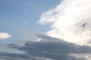 Dynamic Partly Cloudy Sky with Gray and White Clouds photo