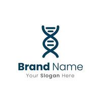 DNA Molecular Structure Logo Design For Science Health and Research Company vector
