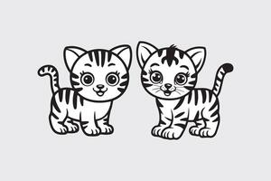 tiger Black and White vector