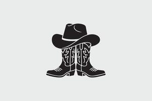 cowboy boots illustration vector