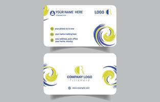 Realistic Trendy Business Card Layout vector