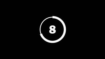 10 second countdown timer animation 4k video