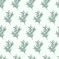 Leaf pattern seamless design. Botanical foliage motif. Green plant background vector