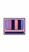 Retro TV screen with color bars glitch 2D cartoon vertical animation. Vintage CRT television. Broadcast nostalgia. Analog device. Technology animated flat colorful object 4K isolated on white video