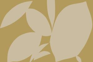 Abstract art background with shape form drawing in beige and yellow color vector