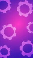 Abstract Purple Gear Animation Background for Vertical Display video