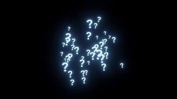A Set of Exploding Neon Question Mark Overlays video
