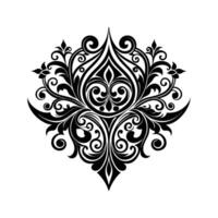 Elegant black and white ornament for design and decorative use vector
