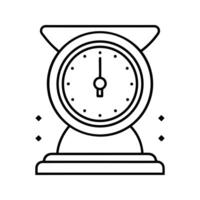 Black and White Line Drawing of a Vintage Scale weighing scale vector