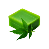 Neem soap with neem leaf on transparent background png
