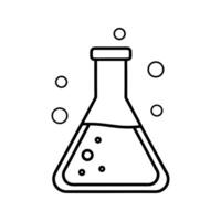 Erlenmeyer Flask Bubbling Liquid Science Experiment vector