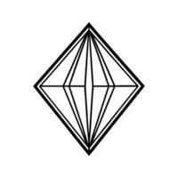 Black and White Geometric Diamond Shape Abstract Design vector