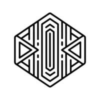Black Hexagon Geometric Pattern Abstract Design vector