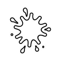Black Ink Blob Splashes Abstract Design Element vector