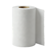 White empty toilet paper rolls stand on transparent background png