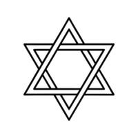 Black Star of David Six Pointed Geometric Symbol six pointed star vector