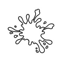 Black Ink Blob Splash Outline Illustration splatter vector
