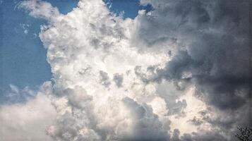 Dynamic Sky with Bright and Dark Clouds photo