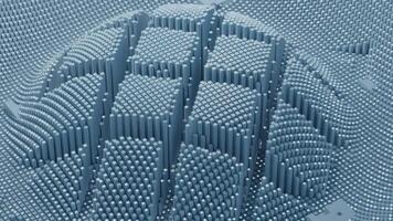 abstract 3d digital column structure animation video