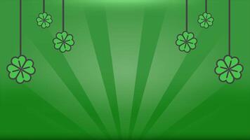 St. Patrick's Day Background With Sunburst. 4k Animation video