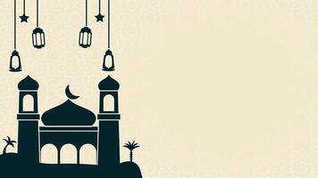 Ramadan Kareem Background With Copy Space. 4k Animation video