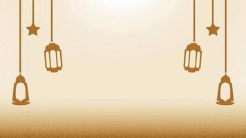 Ramadan Kareem Background With Lanterns. 4k Animation video