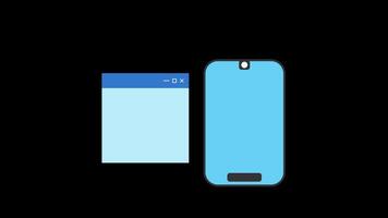 Selecting Food Menu On Mobile Phone. 4k Animation With Alpha channel video