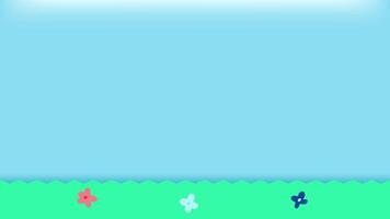 Easter Day Background With Two Bunnies. 4k Animation With Alpha channel video