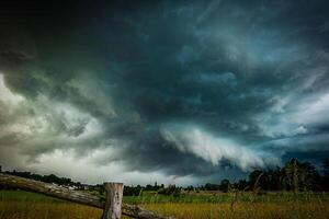 Dark stormclouds on a june day photo