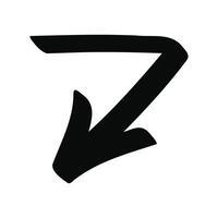 Hand drawn doodle pointer isolated on a white vector