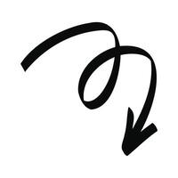 Hand drawn sketch arrow isolated on a white vector