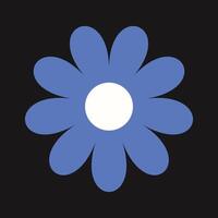 Abstract blue blossom in a decorative style, inspired by nature and shaped with clarity. A vivid floral element with visual harmony. vector