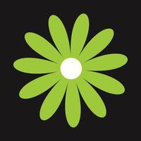 Modern abstract green flower with elegant form and natural rhythm. A bold and fresh take on botanical iconography. vector