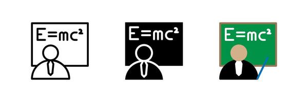 A teacher or professor icon, ideal for representing educators, mentors, instruction, and academic professionals. vector