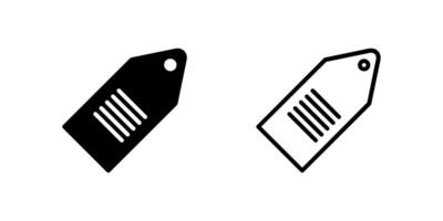 Label tag icon set for price labels and merchandise displays vector