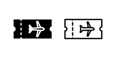 Ticket icon set for transportation, events, and travel booking systems vector