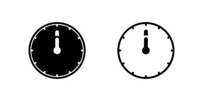 A twelve oclock analog clock icon, ideal for representing midday, noon, lunch, and central time points. vector