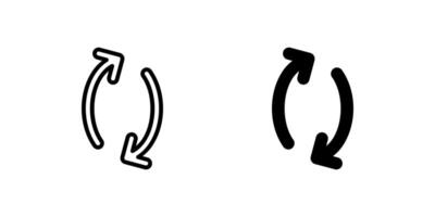 Sync Icon Set. A black icon of a sync symbol, representing data synchronization. vector