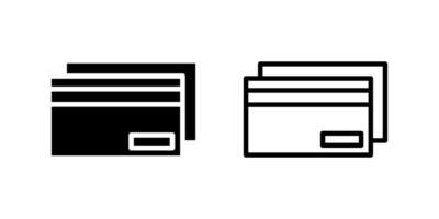 Icon set of credit card for payment, e-commerce, and financial design vector